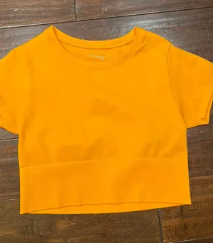 Orange crop top aerie thumbnail 1