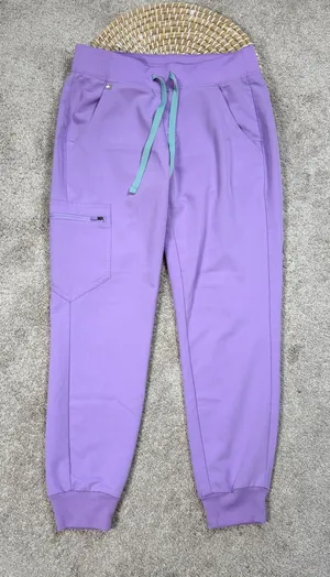 Figs Women’s Zamora High-Rise Casual Scrub Trouser Pants in Lavender XSP thumbnail 1