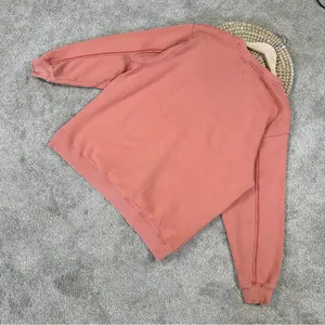 aerie Women’s Pullover Crew Neck Sweatshirt Longsleeve Lounge in Coral Orange M thumbnail 5