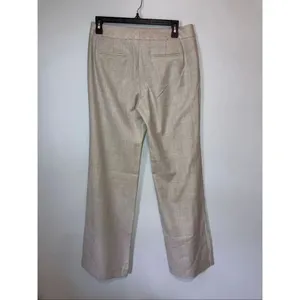 J. Crew Super 120’s 100% wool Heathered white Wide Leg Pants Size 4 #768 thumbnail 6