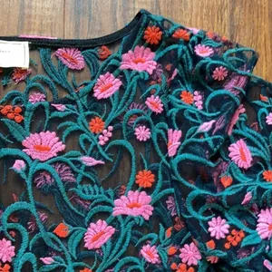 Anthropologie‎ Brand Moulinette Soeurs teal lace dress size XS thumbnail 7