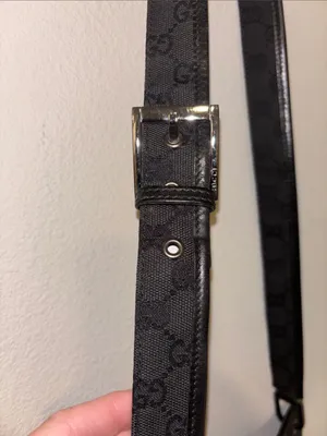 Gucci Black GG Canvas Crossbody Bag thumbnail 3