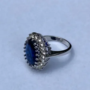💎💙 NWT NIB New Directions Princess Diana Style Size 10 Sapphire Blue Style Cubic Zirconia Crystal Ring $20.00 💙💎 thumbnail 15