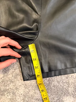 Jason Wu Black Faux Leather Mini Skort thumbnail 3