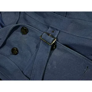 Worthington Royal Blue Double-Breasted‎ Trench Coat Elegant Outerwear D-13 thumbnail 3