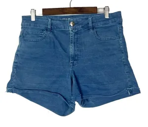 American Eagle AEO Blue Wash Distressed Hem‎ Denim Shorts 14 thumbnail 1