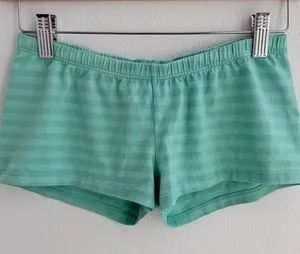 Brandy Melville Mint Green Striped Boyshort Shorts NWT thumbnail 1