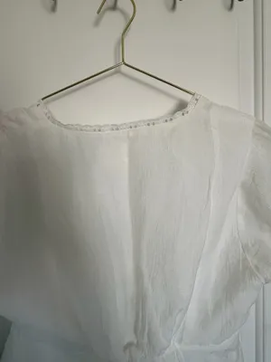 Selfie Leslie Azura Scalloped White Lace Trim Peplum Top thumbnail 13