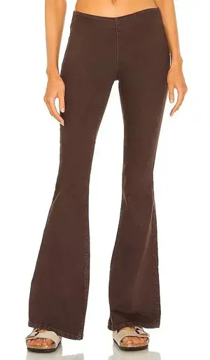 FREE PEOPLE Penny‎ Pull On Flare In Chocolate size 28 thumbnail 1