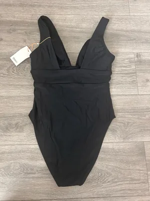 New Quince Italian Plunge One-Piece Swimsuit Size Small MSRP $52 thumbnail 8