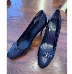 Cole Haan Women's Clair Leather Dress Pump Black 3" Heel Size 10 Career thumbnail 2