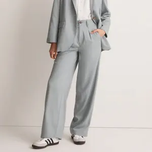 Madewell The Petite Neale Straight Leg‎ Pants Drapeweave Overcast Blue 4 Petite thumbnail 3