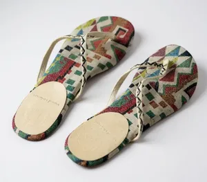 House of Harlow 1960 Boho Woven Tapestry Flip Flop Sandals 7 thumbnail 1