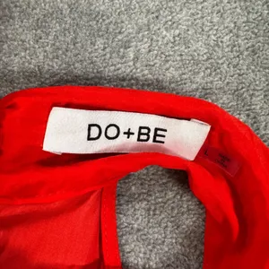 Do+Be High Neck Red Mini Dress Size Large Sleeveless Gathered Waist Bow Pleated thumbnail 7