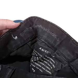 American Eagle "The Dream‎ Jean" Curvy Super Hi- Rise Distressed Black Jegging 4 thumbnail 4