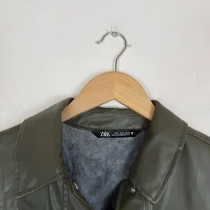 Zara FAUX LEATHER OVERSHIRT thumbnail 6