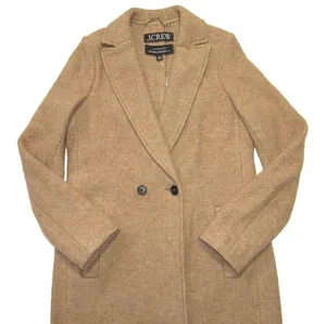 NWT J.Crew New Daphne Topcoat in Heather Camel Italian Boiled Wool Coat 2T $228 thumbnail 4