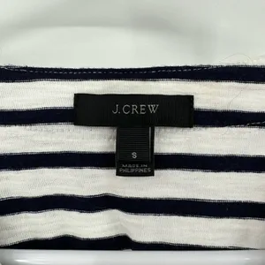 J. Crew size small black and white striped short sleeve blouse top shirt cotton‎ thumbnail 5