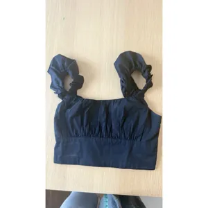 Abercrombie & Fitch Crop Top Scrunchie-Style Straps Shirred Bodice Size Small thumbnail 2
