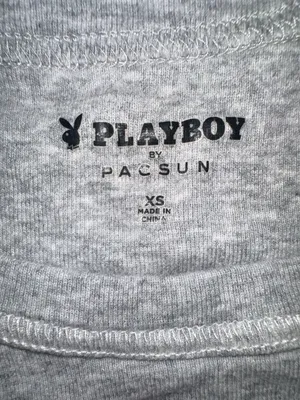 Playboy Pacsun Cropped Long Sleeve Tee Size XS Lettuce Hem thumbnail 8