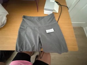 Old Navy Powersoft High-Rise Leggings, Gray Heather, Medium thumbnail 6