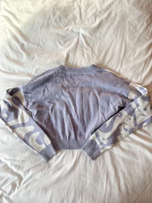 Hollister Purple Cropped Swirl Sweater Size XXS thumbnail 2
