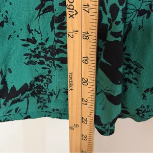 Free People Boho Floral Wide Leg Crop Pants Size XS Green Tropical thumbnail 8