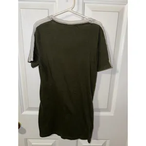 Victorias Secret PINK Womens Sequin Logo‎ Ringer T-Shirt Olive Green Gray XS thumbnail 3