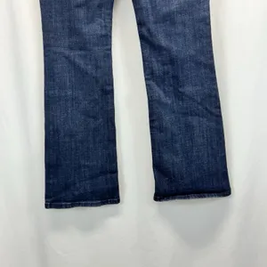 American Eagle Original Boot Jeans Women's  8 Short Bootcut Dark Wash Fade Boho thumbnail 7