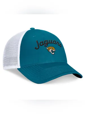 Women's Fanatics Teal Jacksonville Jaguars Slogan Trucker Adjustable Hat thumbnail 3
