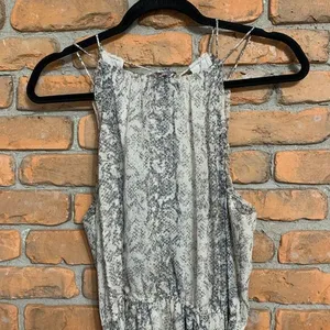 A&F Abercrombie & Fitch Dress Size Medium Gray‎ Snake Print Sleeveless Mini Midi thumbnail 2