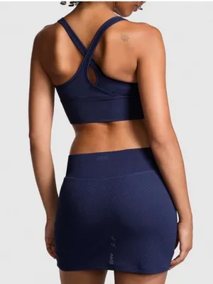 Victoria’s Secret Soft Seamless Mesh Skort Navy thumbnail 3