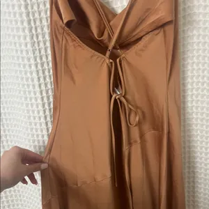 ASTR The Label Palisades Nude Color Cowl Slip Midi Dress Large thumbnail 15