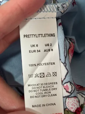 Prettylittlething Blue Floral Dress - Size 2 thumbnail 5