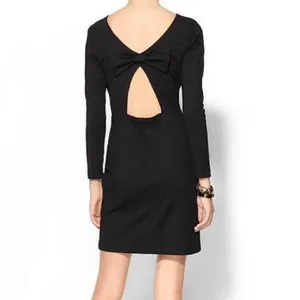 AMANDA‎ UPRICHARD Black Open Back Bow Ponte Knit Dress Sheath Classic Large thumbnail 14
