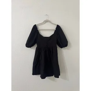 Maeve by Anthropologie Puff Sleeve Sweetheart Mini Dress Black Size Small thumbnail 2