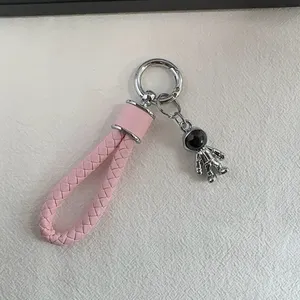 Astronaut Charm Car Keychain for Men Women Braided Rope Bag Charm Key Rings thumbnail 3