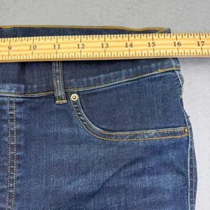 Spanx Womens Flare Jeans Dark Wash Blue Pull On Stretch Denim Size‎ Large L/G thumbnail 4