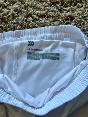All in Motion White Shorts Athletic thumbnail 2