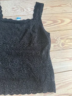 Hanky Panky Black Lace Tank Top size xl thumbnail 2