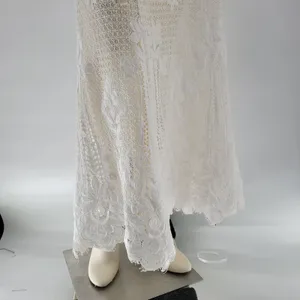 The Room Lace Dress Juniors L Ivory Off Shoulder Bell Sleeve Bridal Graduation thumbnail 10