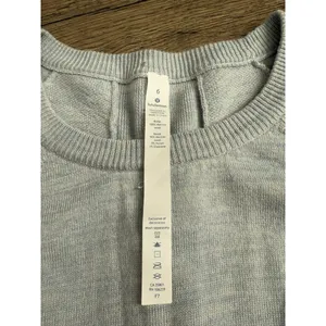 EUC Women Lululemon Gray Merino Wool Tied To You Sweater‎ SIZE 6 Lace Up Back thumbnail 5
