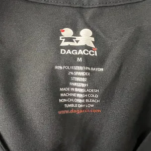 Dagacci Black 2 Piece Medical Uniform Scrub Set Medium thumbnail 6