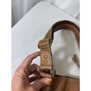 VTG Fossil Suede/Leather Snake Patchwork Shoulder‎ Crossbody HOBO Bag Purse BOHO thumbnail 4