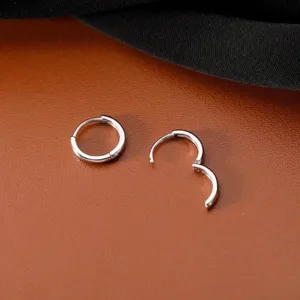 925 Silver Plated Small Hoop Earrings, 10mm Silver Hoop Earrings thumbnail 2