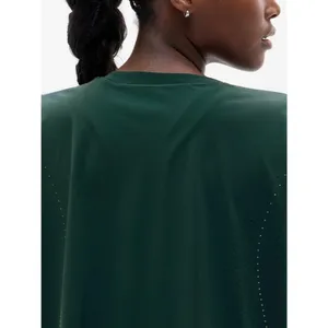 New Athleta S Ultimate Lasercut Crop Tee Pine Green Small thumbnail 3