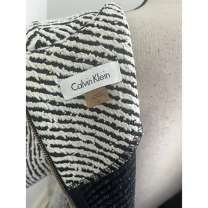 Calvin Klein Tweed Sheath Dress sz 4 Small Office Chic Striped Preppy Minimalist thumbnail 2
