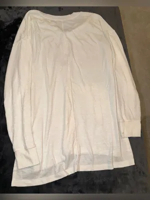 Abercrombie & Fitch Soft A&F Long-Sleeve Cozy Lounge Knit Oversized Henley Top thumbnail 7