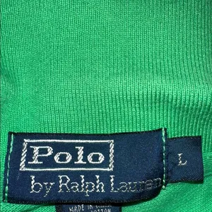 POLO Ralph Lauren Green Polo Shirt with pink horse logo for men size large thumbnail 3