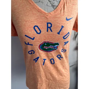 Nike Florida Gators Womens Dri-FIT V-Neck T-Shirt‎ Orange Space Dye Small thumbnail 4